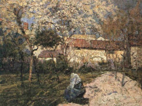 Printemps Dans La Maison De L'artiste Oil Painting by Victor Charreton