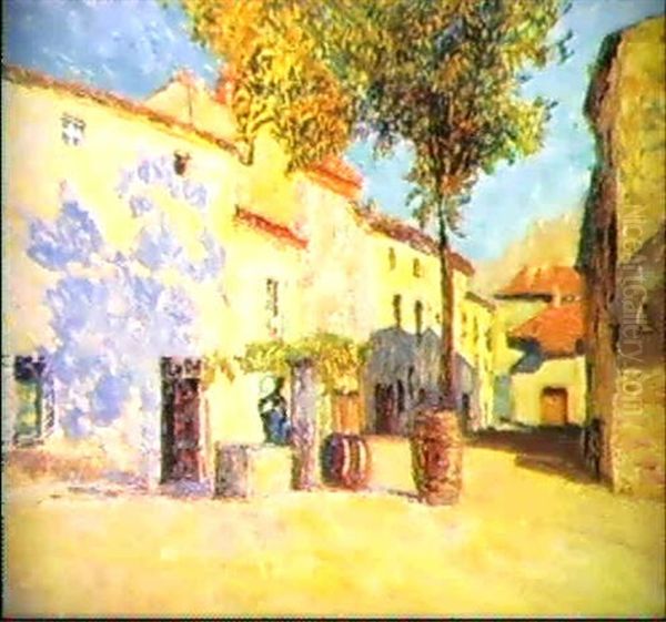 Village De Provence Oil Painting by Victor Charreton