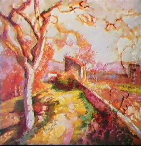 Landscape With Tree Oil Painting by Victor Charreton