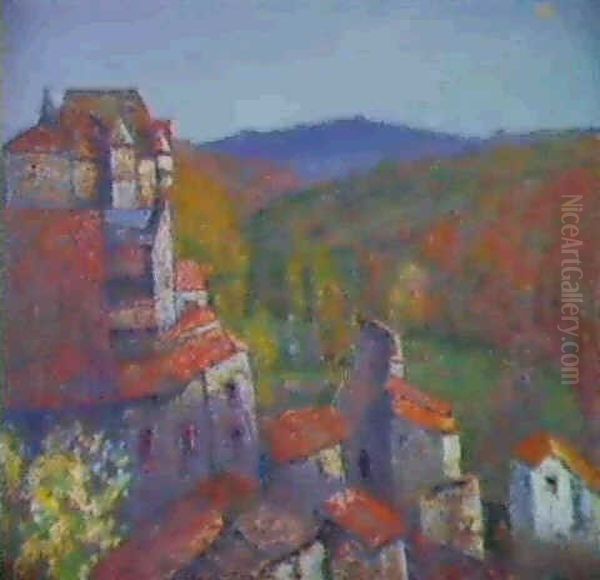 Automne A St. Amand Tallende Oil Painting by Victor Charreton