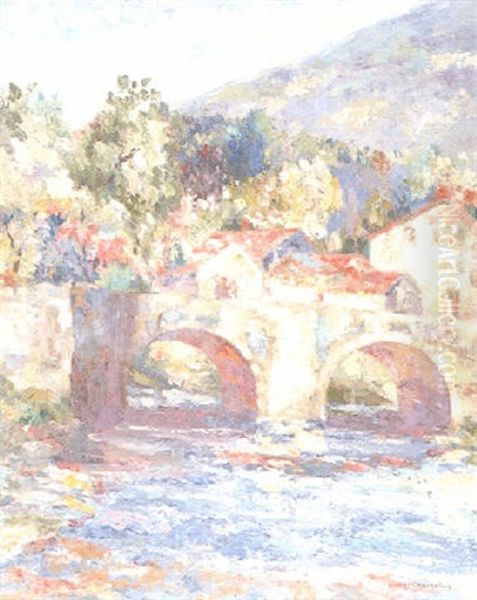 Le Pont Oil Painting by Victor Charreton