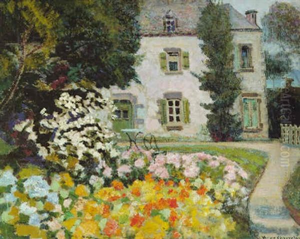 Maison A Ploare Oil Painting by Victor Charreton