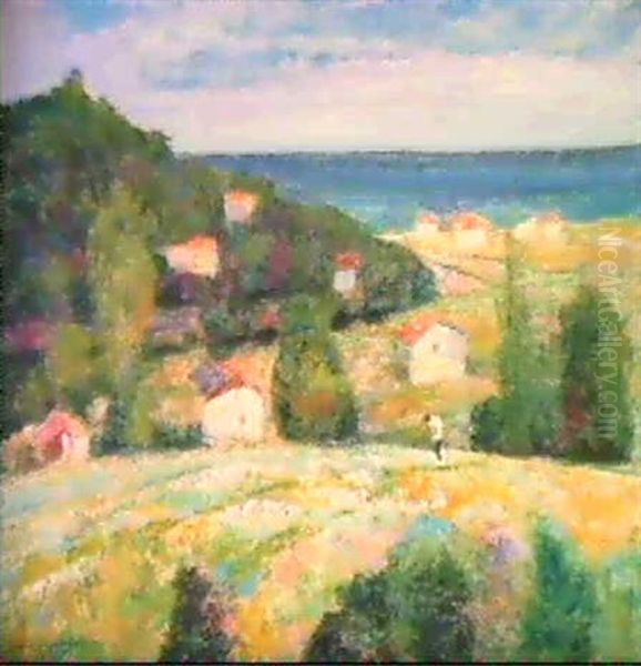 Paysage Fleuri Oil Painting by Victor Charreton