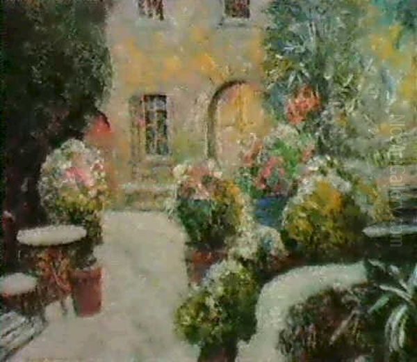 Neige Fraiche Au Jardin Oil Painting by Victor Charreton