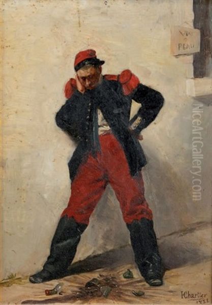 Militaire Ivre Oil Painting by Henri-Georges-Jacques Chartier