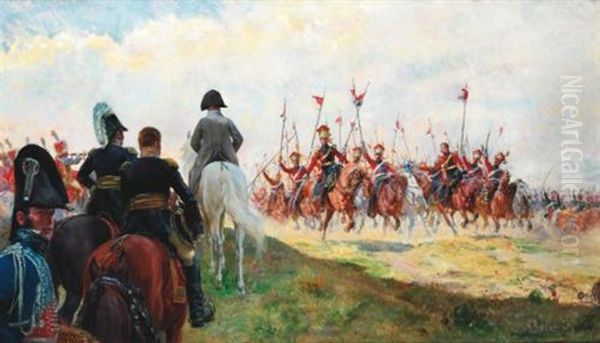 Apres La Charge: Hanau Oil Painting by Henri-Georges-Jacques Chartier