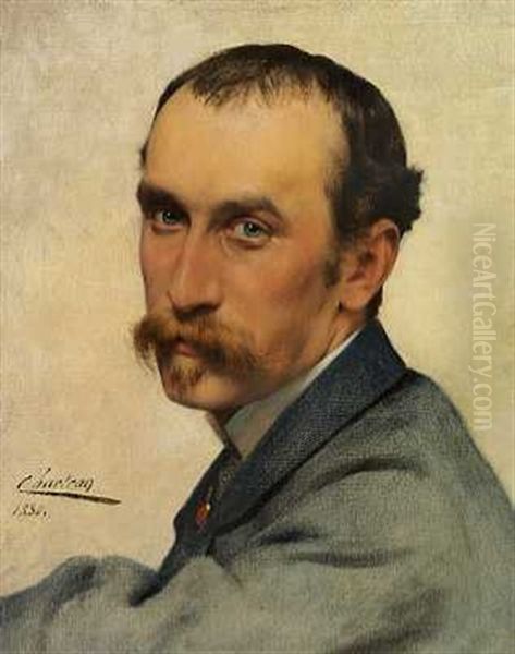 Kunstnerens Selvportraet Oil Painting by Theobald Chartran