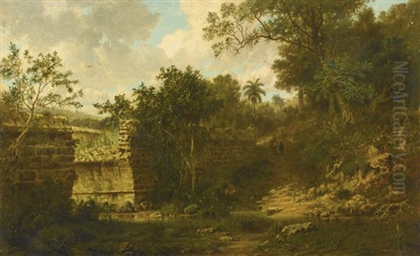 A Cuban Landscape Oil Painting by Esteban Chartrand