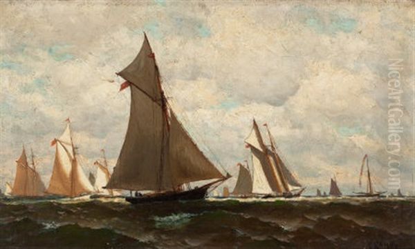 Yachting Oil Painting by Henry Chase