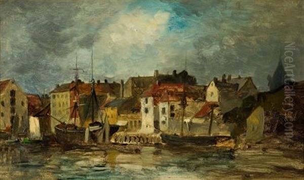 Port Scene Oil Painting by Henry Chase