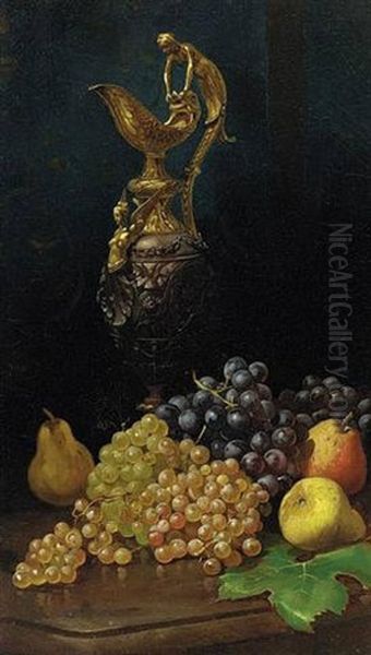 Still Life With Grapes Oil Painting by Henry Chase