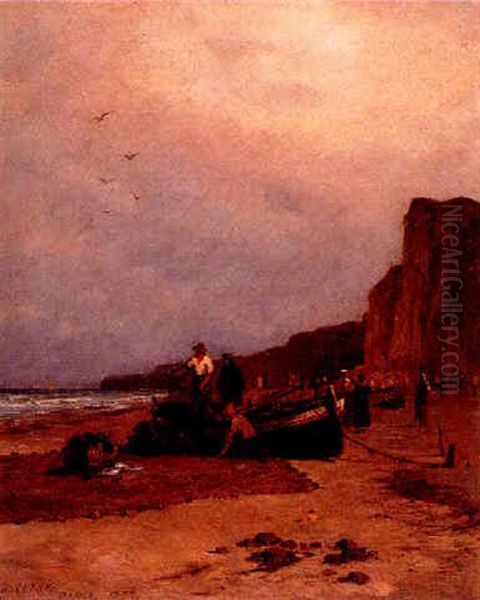 Normandy Coast Oil Painting by Henry Chase