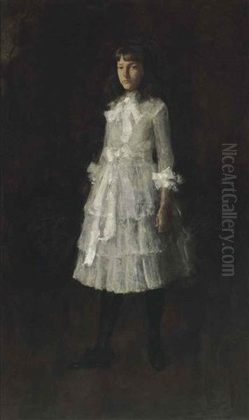 Portrait Of My Sister (hattie) Oil Painting by William Merritt Chase