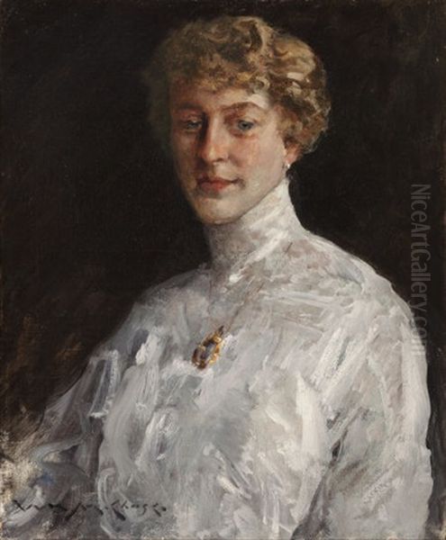 Lady In A White Blouse by William Merritt Chase