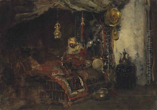 Moorish Interior Oil Painting by William Merritt Chase