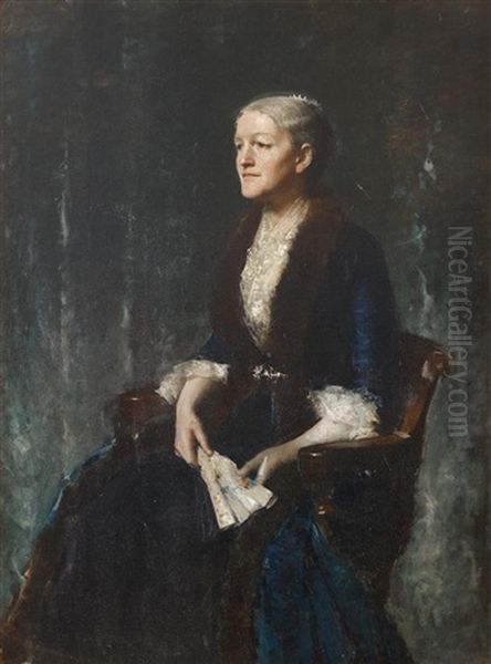 Portrait Of Mrs. G Oil Painting by William Merritt Chase