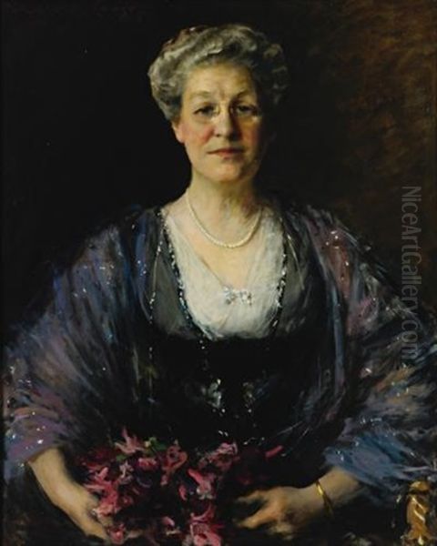 Portrait Of Matilda Herbert Lloyd Oil Painting by William Merritt Chase