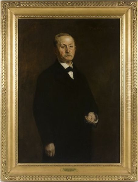 Portrait Of Mr. William Whiteright, Jr. Oil Painting by William Merritt Chase