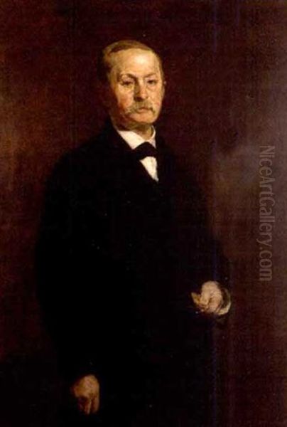 Portrait Of William Whitewright, Jr. Oil Painting by William Merritt Chase