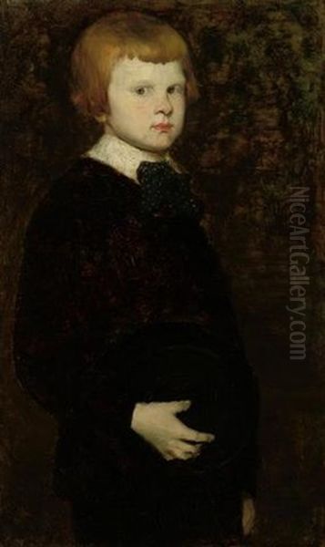 Portrait Of A Young Boy (son Of Karl Theodor Von Piloty) Oil Painting by William Merritt Chase