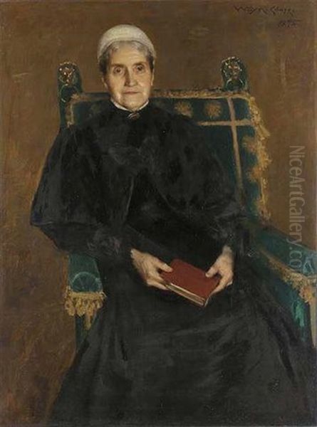 Portrait Of Mrs. George B. Ely Oil Painting by William Merritt Chase