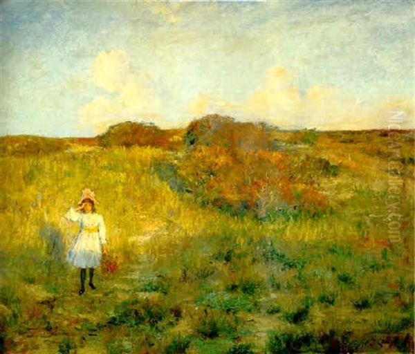 Sunset At Shinnecock Hills Oil Painting by William Merritt Chase