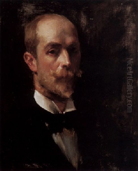 Portrait Of Albert Wenzell Oil Painting by William Merritt Chase