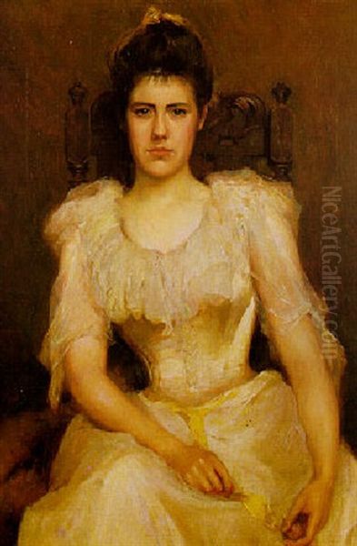 The Yellow Ribbon Oil Painting by William Merritt Chase