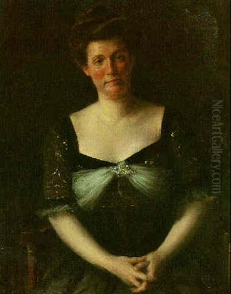 Portrait Of Mrs. George H. Earle Jr. Oil Painting by William Merritt Chase