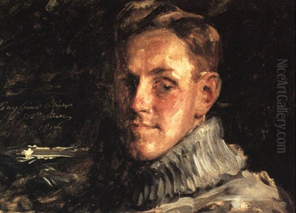 Portrait Of Myron A. Oliver Oil Painting by William Merritt Chase