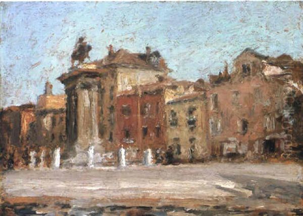 Old Houses, Venice Oil Painting by William Merritt Chase