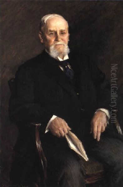 Sylvester S. Marvin Oil Painting by William Merritt Chase