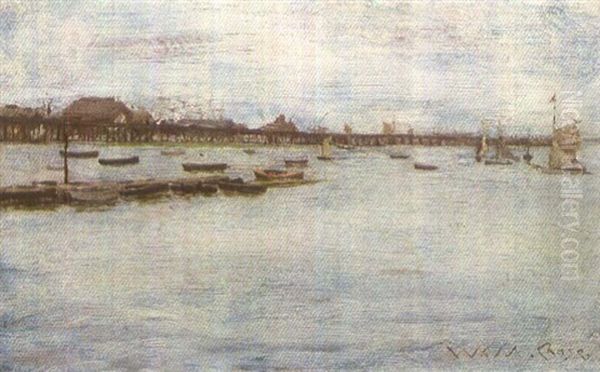 Gowanus Pier Oil Painting by William Merritt Chase