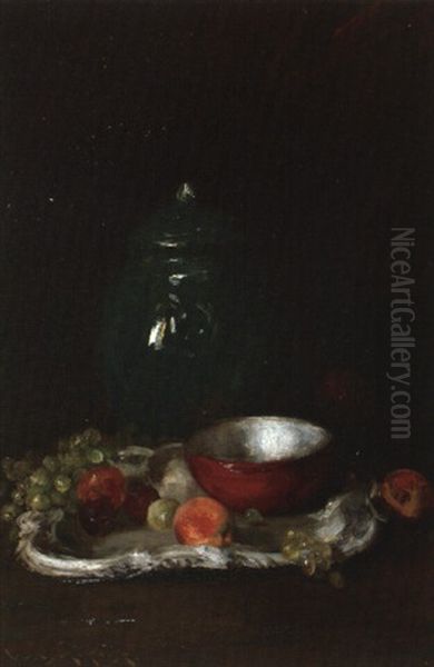 The Little Red Bowl (still Life:  The Red Bowl) by William Merritt Chase