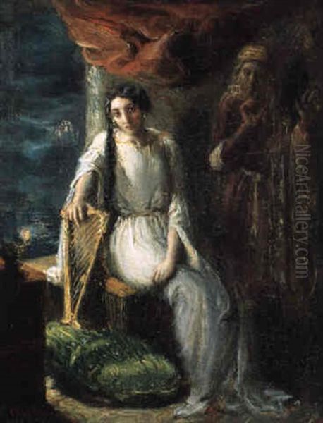 Desdemone Chantant La Romance Du Saule Oil Painting by Theodore Chasseriau