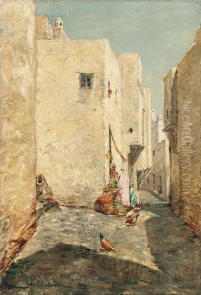 Echoppe Dans La Casbah Oil Painting by Marc Alfred Chataud