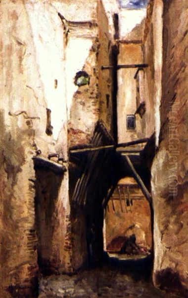 Ruelle De La Casbah Oil Painting by Marc Alfred Chataud