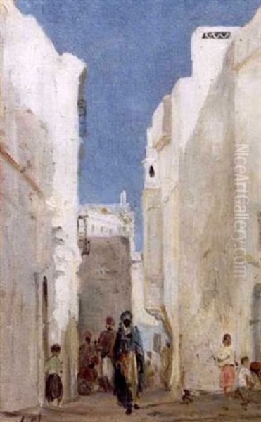 Rue Du Mont-thabor Oil Painting by Marc Alfred Chataud