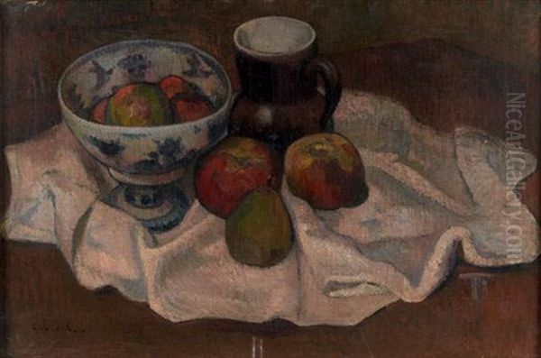 Nature Morte Aux Pommes Oil Painting by Georges Alfred Chaudet