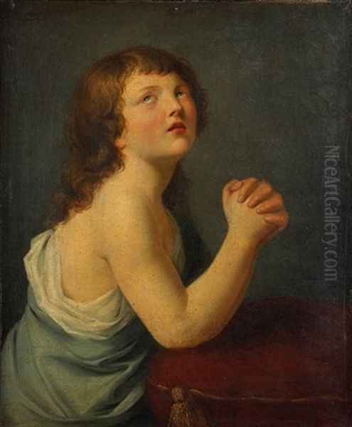 Un Jeune Enfant En Priere Oil Painting by Jeanne Elisabeth Chaudet