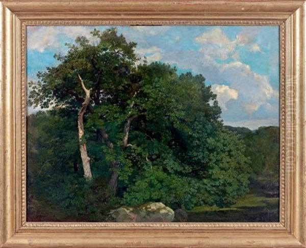 La Mare Aux Fees, Foret De Fontainebleau by Theophile-Narcisse Chauvel