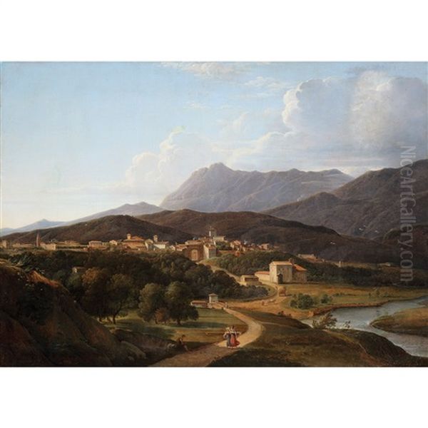 Vue Des Environs De Rome Oil Painting by Pierre Athanase Chauvin