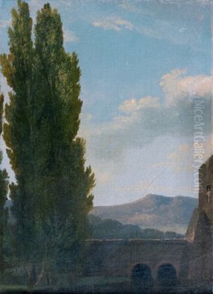 Paysage D'italie Oil Painting by Pierre Athanase Chauvin