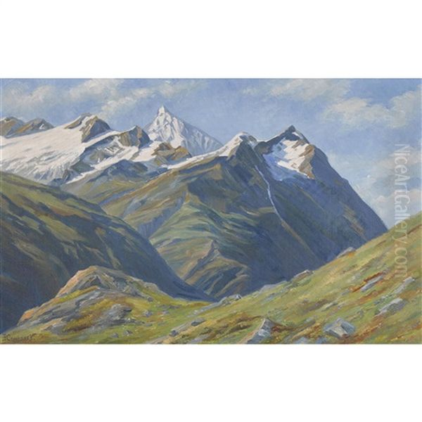 Etude (a Riffelalp) Oil Painting by Berthe Chavannes