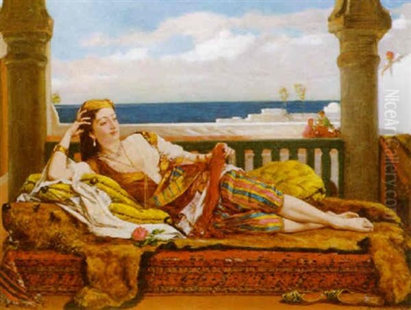 The Odalisque Oil Painting by Victor Joseph Chavet