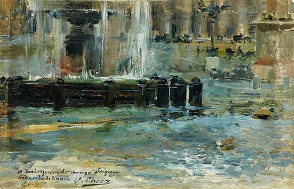 Fuente De Roma Oil Painting by Ulpiano Checa Sanz