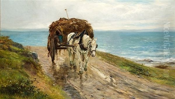 Carro Tirado Por Caballo Oil Painting by Ulpiano Checa Sanz