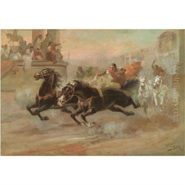 La Carrera De Cuadrigas (the Chariot Race) by Ulpiano Checa Sanz