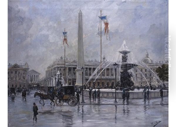 Place De La Concorde In Paris by Ulpiano Checa Sanz