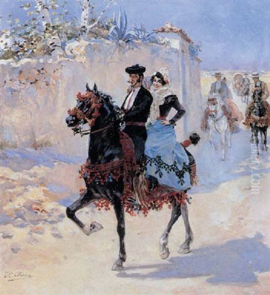 The Wedding Day Oil Painting by Ulpiano Checa Sanz